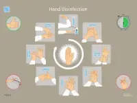 Schema che spiega come lavarsi le mani secondo lo standard tedesco DIN EN 1500